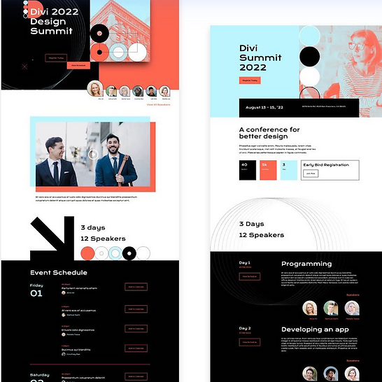 FREE Conference Layout Pack for Divi