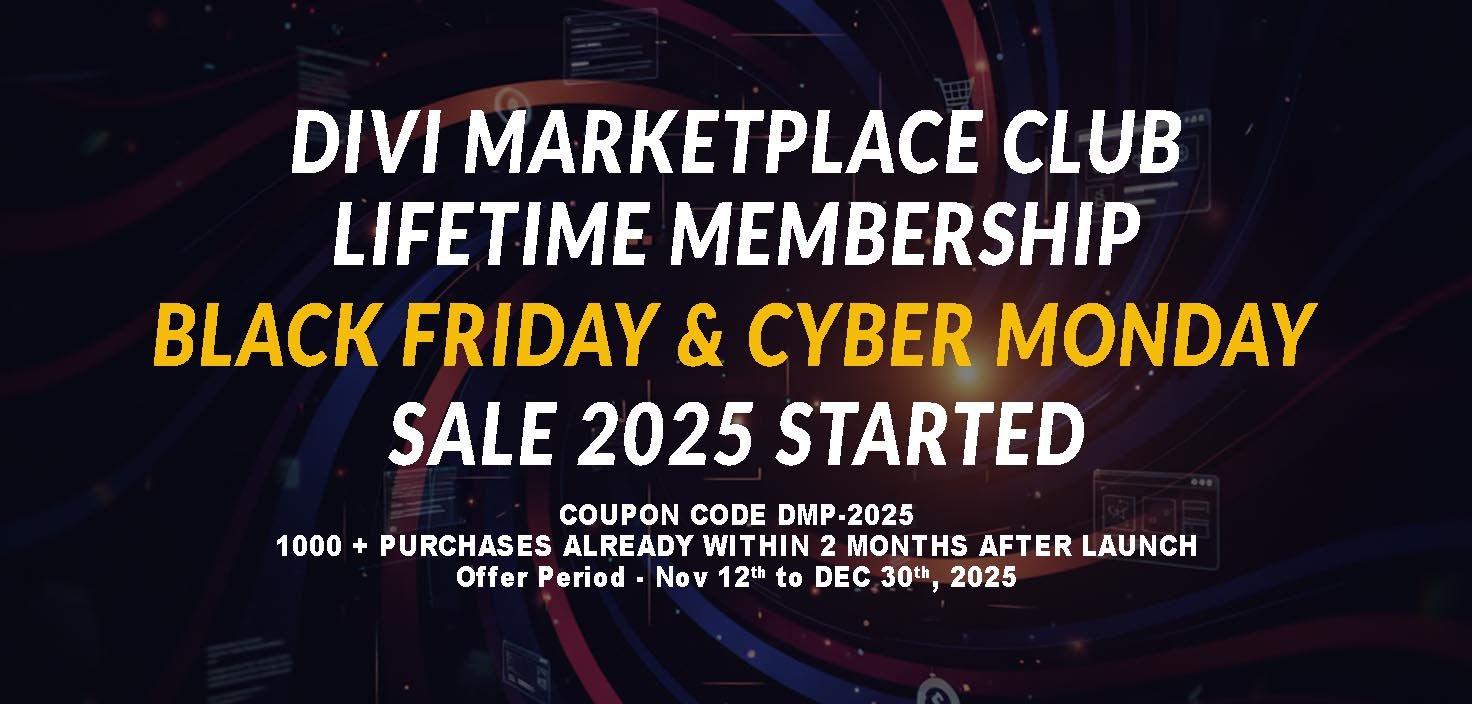 DIVI MARKETPLACE CLUB BLACK FRIDAY 2024